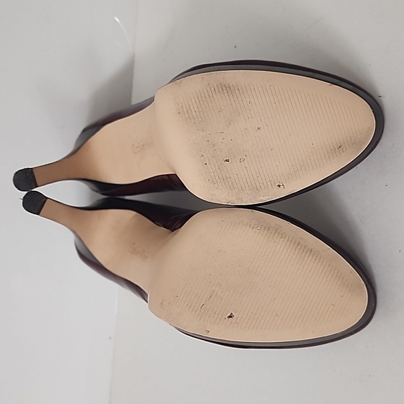 Calvin Klein Kendall Burgundy Patent leather Lizard Embossed Heels Size 9.5 - Picture 9 of 13